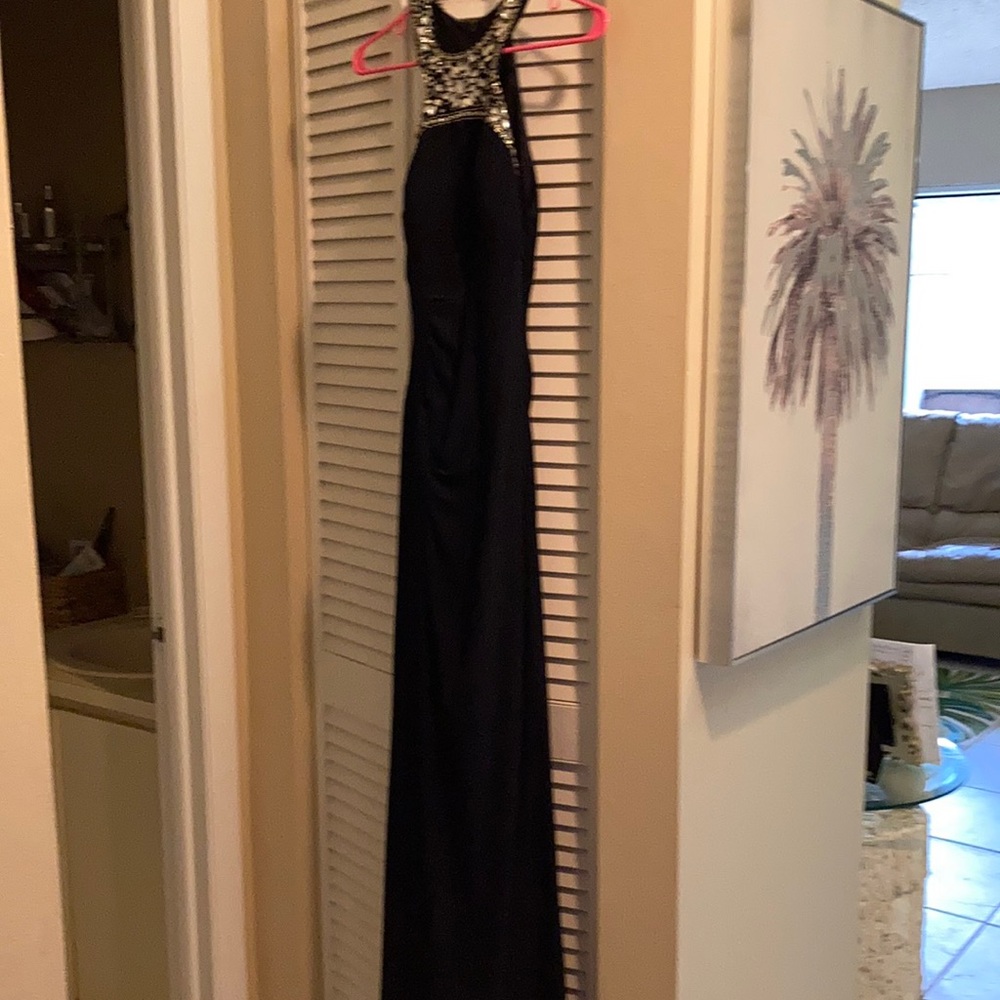 Fabulous rushed jeweled evening cocktail dress